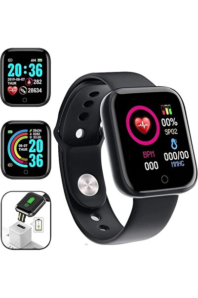 KASTWAVE Waterproof Sports Smartwatch - Heart Rate & Blood Pressure, Sleep Tracker, iOS/Android - Black