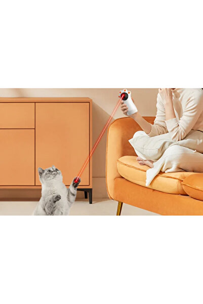 Gonga Interactive laser toy for cats, Rojeco, paw pattern, Gonga® White