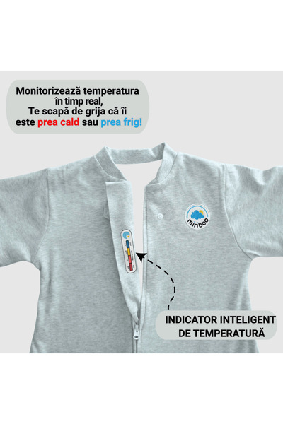 Miriboo Sleeping bag with feet 1–2.5 years and 2.5-4 years, 1 TOG, 100% Cotton, Temperature Indicator