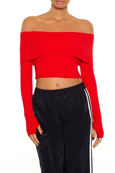 Forever 21 Triko Düşük Omuzlu Kazak