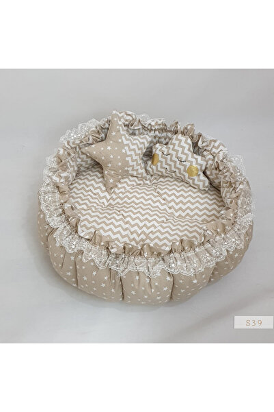 Reiashn Baby basket with a foam base, made of 100% cotton, easy to carry
