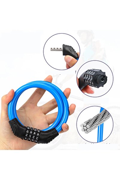 Transformacion 11 мм товстий сталевий спіральний замок для велосипеда з кодом 160 см - високобезпечний замок для мотоцикла