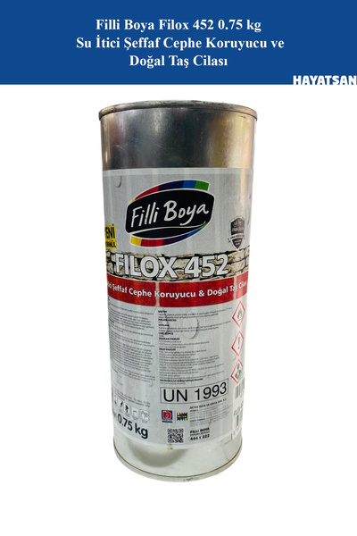 Filli Boya Filox 452 0.75 kg — Su İtici Şeffaf Cephe Koruyucu ve Doğal Taş Ci...