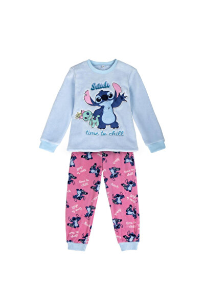 Lilo & Stitch Κοραλί Φλις πιτζάμα 2 τεμαχίων με μακριά μανίκια Stitch Time to...