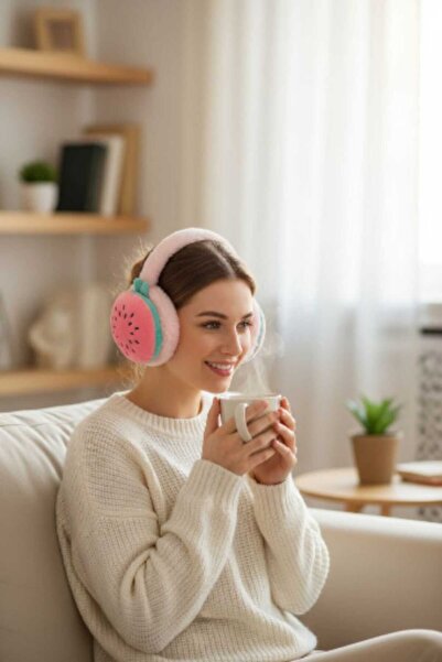 C&A&B KUZEY AVİZE Fruit Plush Winter Foldable Earmuff Ear Protection from Cold