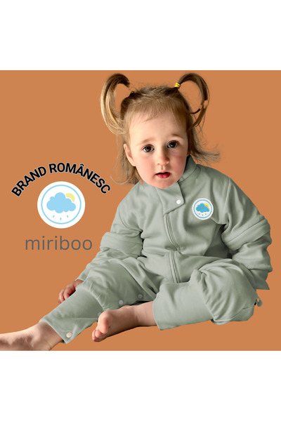 Miriboo Sleeping bag with feet 1–2.5 years and 2.5-4 years, 1 TOG, 100% Cotton, Temperature Indicator
