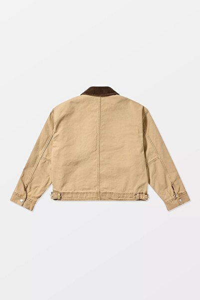 september island Annie Mustard Color Lined Canvas Coat Jacket