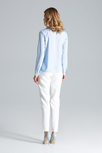 Figl Cămașă de lucru pentru femei - cămașă elegantă albastră pentru femei M581 mărimea S