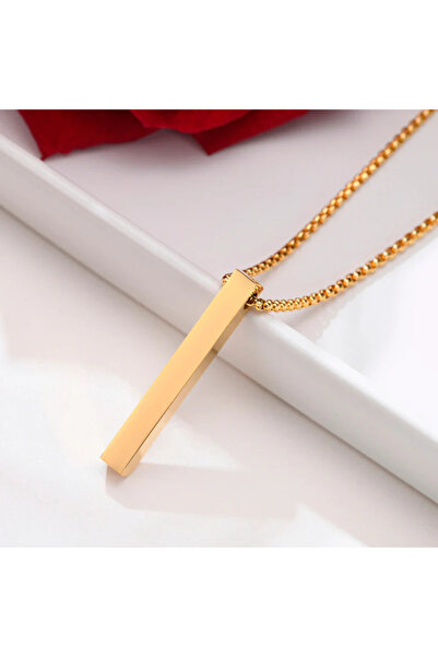 Kracer 18K gold-plated necklace with bar pendant