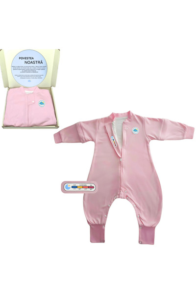 Miriboo Sleeping bag with feet 1–2.5 years and 2.5-4 years, 1 TOG, 100% Cotton, Temperature Indicator