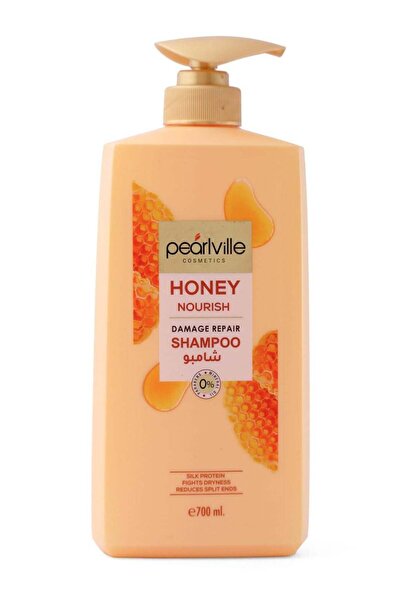 Pearlville شامبو العسل لإصلاح الشعر التالف - 700 مل (خالي من البارابين والزيو...