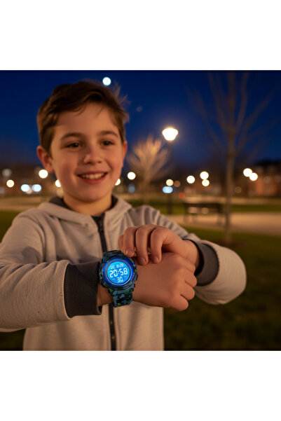 Skmei Digital Watch for Kids – Sports, Alarm, Stopwatch, Water Resistant, Blue