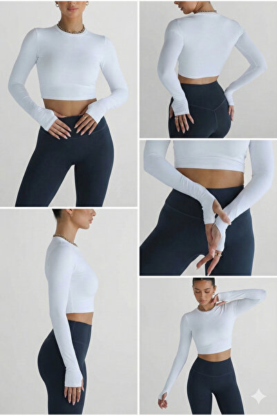 blck & premium Süper Spor Crop Top Ultra Esnek Body