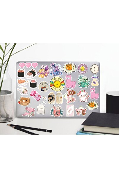 hediyenebak مجموعة ملصقات كاواي ذات طابع إيجابي |   ملصق للكمبيوتر المحمول والكمبيوتر الشخصي والتابلت والهاتف والدفتر ومجلة البوليت جورنال