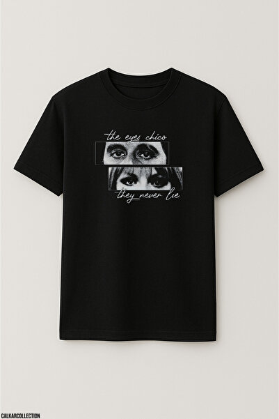 CALKARCOLLECTION Tricou Unisex Oversize The Eyes Chico They Never Lie