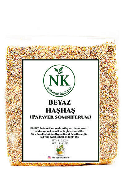 nk organik Poppy Seeds White 50Gr