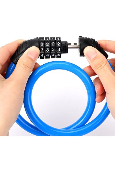 Transformacion 11 мм товстий сталевий спіральний замок для велосипеда з кодом 160 см - високобезпечний замок для мотоцикла