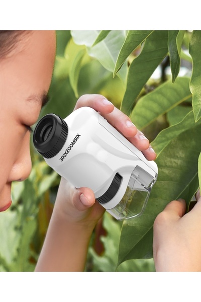 Tisul MICRO1 MİNİ Boy Mikroskop Dürbün Ve Teleskop Zoom Led Işık Eğitici Mikr...