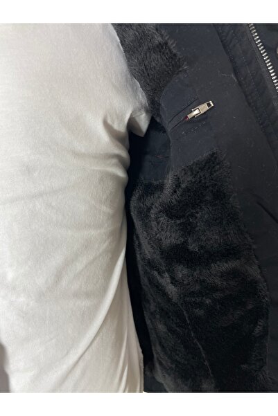 Sadık Collection Мъжко палто от памук с подплата от флийс и водоустойчив яка 2625