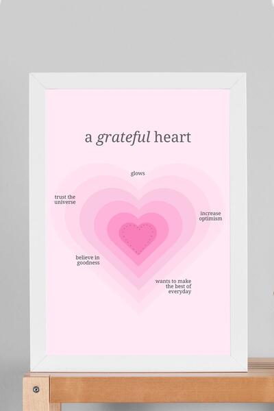 Saturn Картина в рамка „Благодарно сърце“ Аура Енергийни цветове