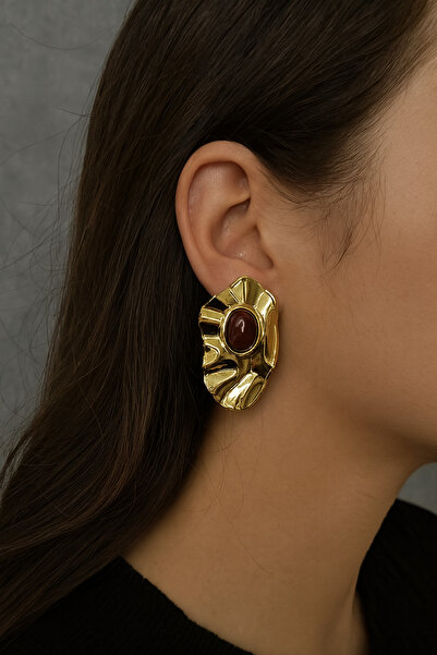 Home Altın Dalgaların İçindeki Aşk Taşı Küpe