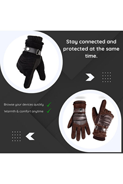 Techsuit men's touchscreen gloves, one size, black, OG 101
