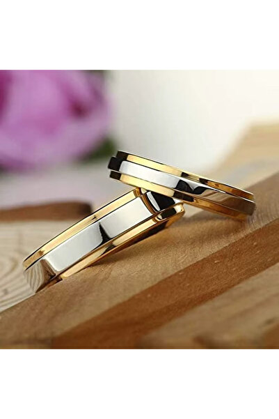 Kracer 18K gold plated 4mm ring with silver steel band