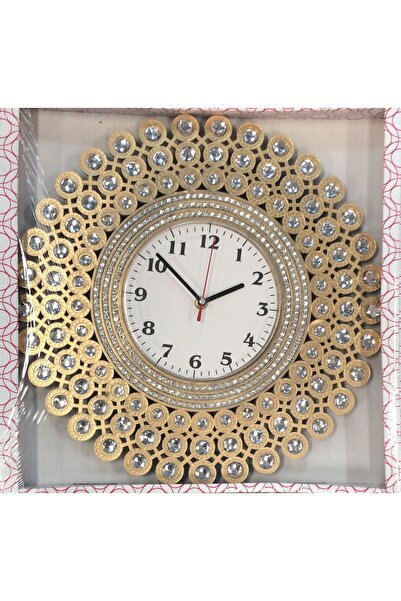 Lebron Taşlı Duvar saati GOLD