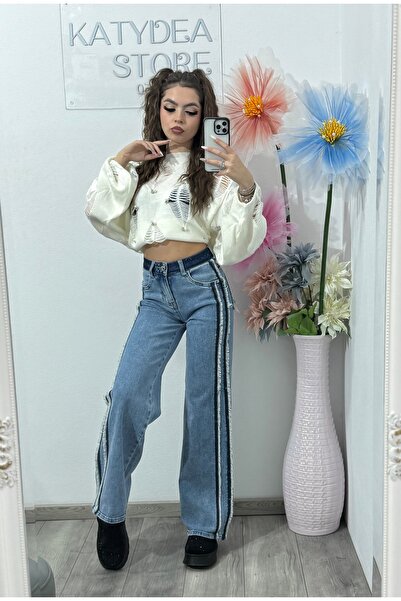 KATYDEA STORE Angel Blue Wideleg Jeans