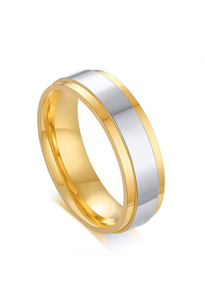 Kracer 18K gold plated 6mm ring with silver steel band