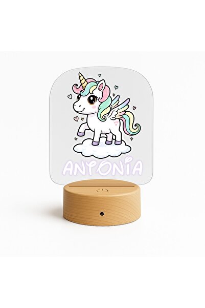 giftcity.ro Personalized 3D LED Unicorn Lamp, 16 RGB Colors Base, Remote Control, Gift for Kids