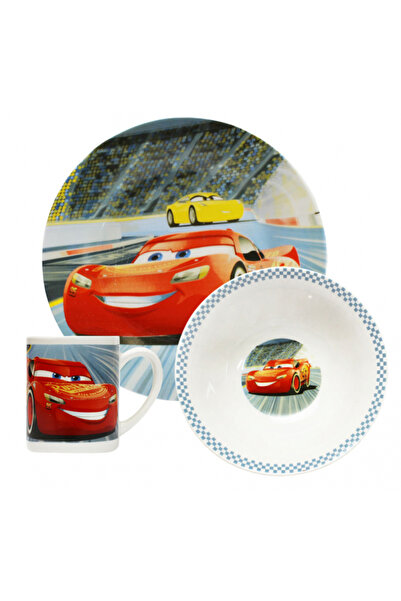 CARS Set mic dejun 3 piese ceramica