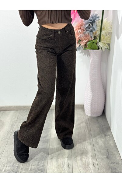 KATYDEA STORE Jeans WIDELEG cu Animalprint KORA