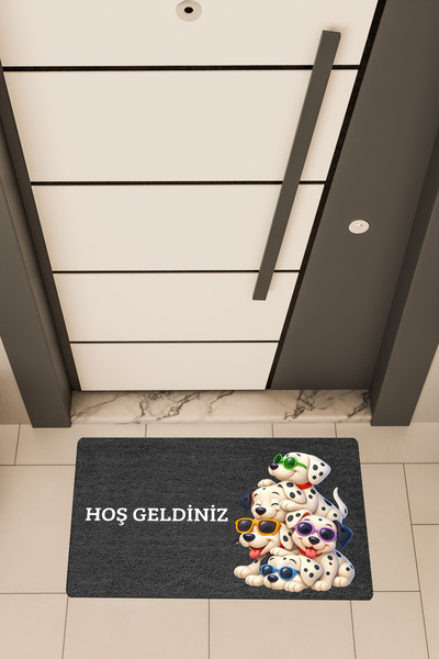 Dormot Imprimare digitală de înaltă calitate, covoraș de bun venit cu tematică dalmată