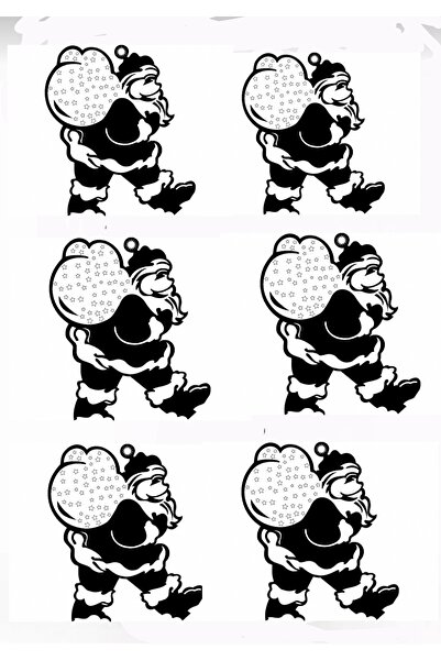 ÇUKUROVA ÜTÜ Коледни украси Красиви пожелания Дядо Коледа 6-компонентен компл...