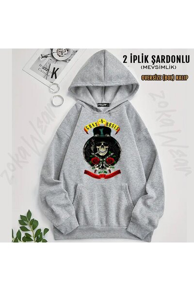 ZOKAWEAR Guns N Roses v31 cu imprimeu cu glugă Swea tricou (2 fire)
