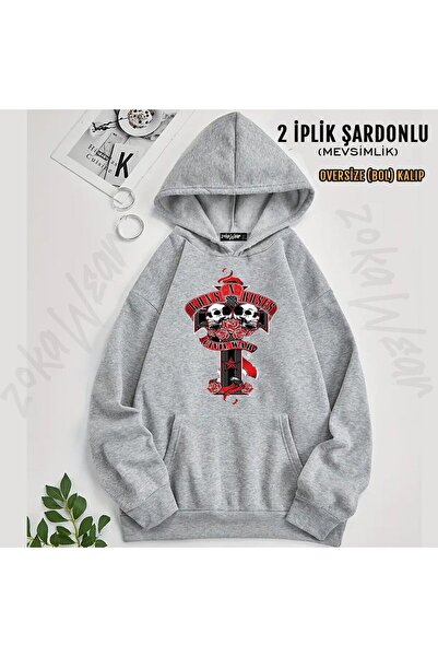 ZOKAWEAR Guns N Roses v25 cu imprimeu cu glugă Swea tricou (2 fire)