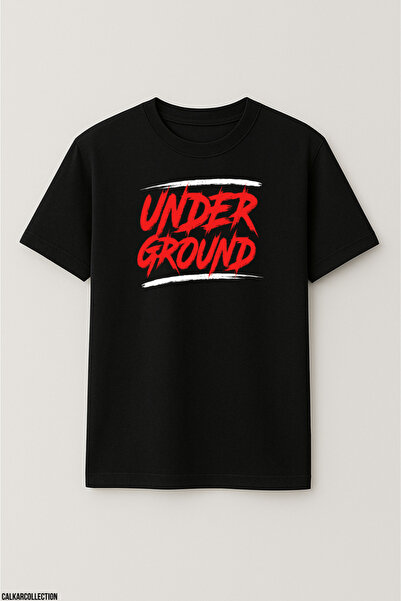 CALKARCOLLECTION تي شيرت للجنسين قصة فضفاضة تحت الأرض