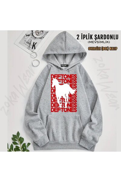 ZOKAWEAR Deftones v24 cu imprimeu cu glugă Swea tricou (2 fire)