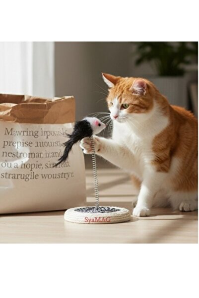 SyaMAG Interactive cat toy with mouse, 20 cm