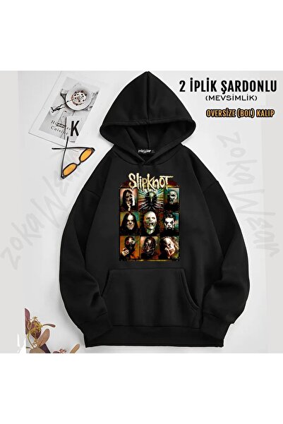 ZOKAWEAR Slipknot v32 cu imprimeu cu glugă Swea tricou (2 fire)
