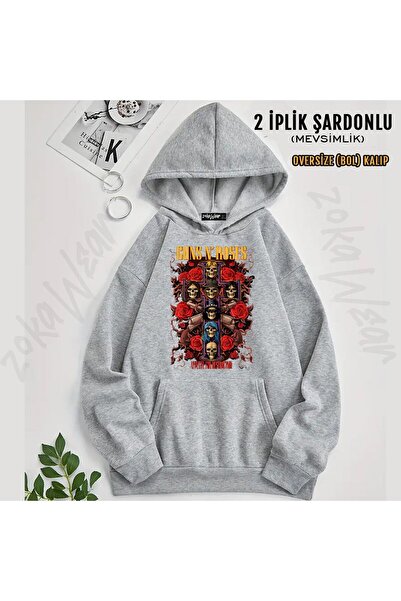 ZOKAWEAR Guns N Roses v5 cu imprimeu cu glugă Swea tricou (2 fire)