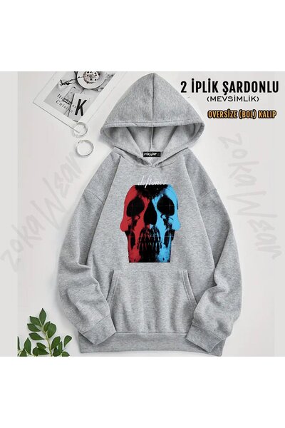 ZOKAWEAR Deftones v19 cu imprimeu cu glugă Swea tricou (2 fire)