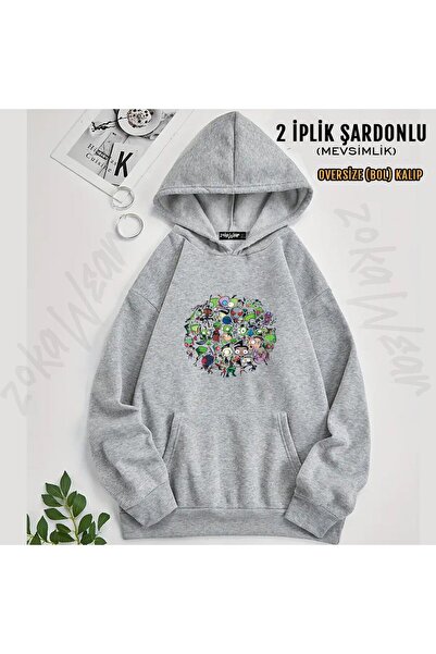 ZOKAWEAR Invader Zim V25 Printed Hooded Sweatshirt (2 Thread)
