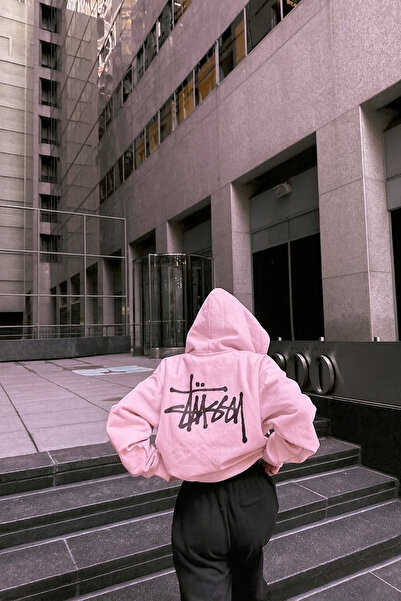 CLASSY.MODA 3 Yarn O Oversized Thick Fabric K Hooded Casual Comfortable Hoodie with Kangaroo Pocket and Back Print Detail