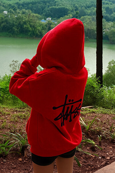 CLASSY.MODA Unisex 3 Thread Thick Fabric K Hooded Kangaroo Pocket Back B Printed O Oversized Comfortable Casual Hoodie