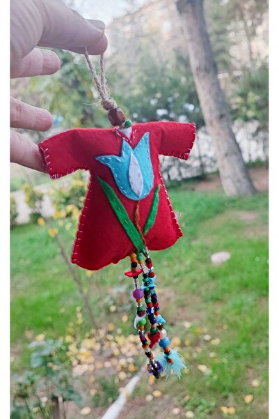 BaharEli تمثال قفطان / مزين بتطريز التوليب وتفاصيل الخرز / زخرفة للأبواب والج...