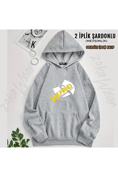 ZOKAWEAR سترة وو تانغ كلان v19 مطبوع بغطاء رأس (خيطين)