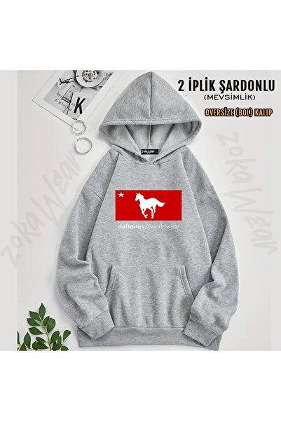 ZOKAWEAR Deftones v21 cu imprimeu cu glugă Swea tricou (2 fire)