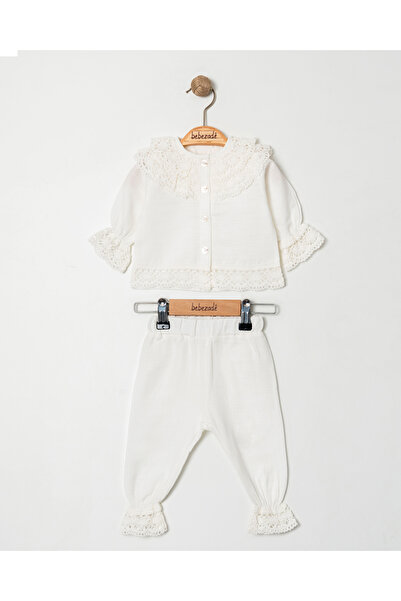 Bebezade Muslin Lace 2 Piece Bottom and Top Baby Set